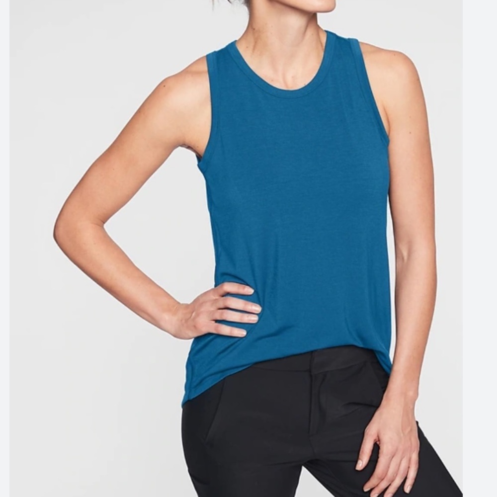 50%offw❤️ Athleta Women's XS Emerald Green Outbound Scoop Neck Tank Top NWOT